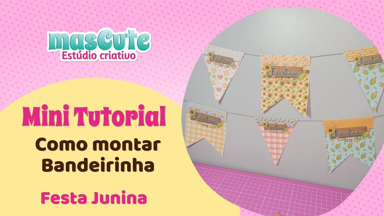 Watch Now DIY | Como montar bandeirinhas para festa junina - baixe grátis | PAP | Tutorial DIY | Como montar bandeirinhas para festa junina - baixe grátis | PAP | Tutorial