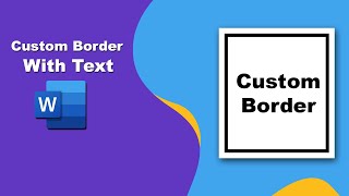 How to make a custom border in word with text