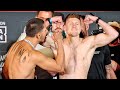 EDGAR BERLANGA PUTS HANDS ON JASON QUIGLEY DURING SUPER INTENSE WEIGH IN FACE OFF!