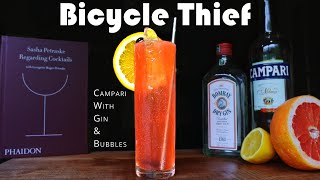 The Bicycle Thief Cocktail from Regarding Cocktails by Sasha Petraske || Campari and Gin Tom Collins