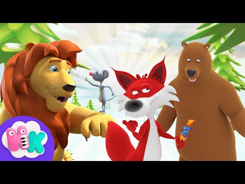 Povesti cu animale pentru copii | Leul si soricelul, Cei 3 purcelusi, Ursul pacalit de vulpe