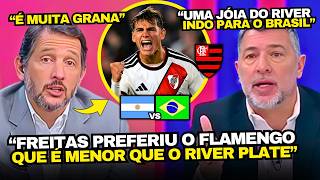 ARGENTINOS PIRAM COM FREITAS POR PREFERIR O FLAMENGO AO RIVER PLATE