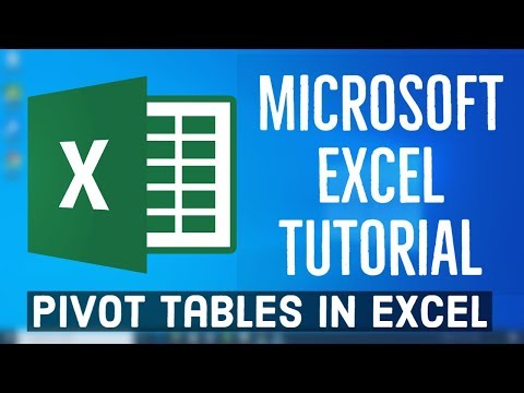 Microsoft Excel Tutorial Pivot Tables in Excel | How to Create a Pivot Table in Excel