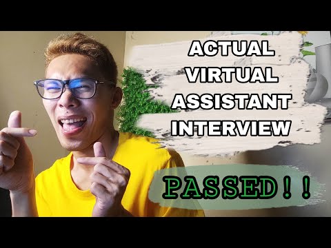 VIRTUAL ASSISTANT ACTUAL INTERVIEW questions & answers PASSED!  VA JOB INTERVIEW FOR BEGINNERS 2023