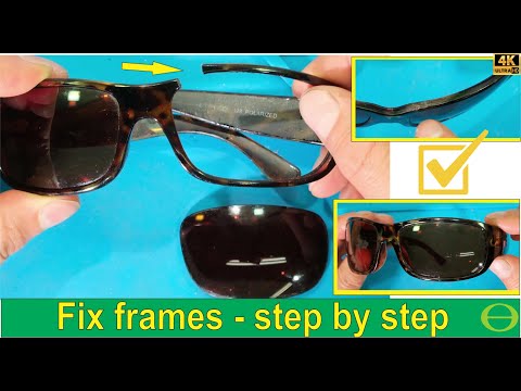 Prescription sunglasses frame broken - fixed - plastic spectacles frame broke- how to repair