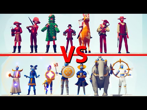 WILD WEST TEAM vs GOOD TEAM - Totally Accurate Battle Simulator TABS