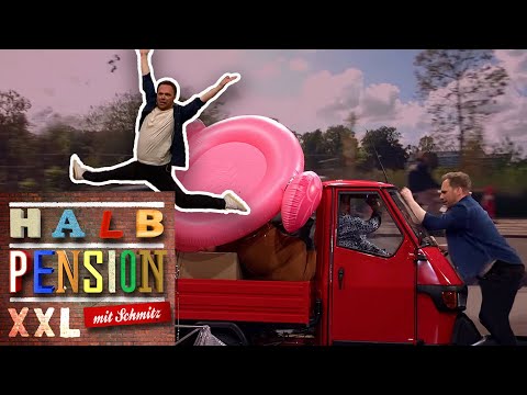 In der VERKEHRSKONTROLLE: Sei ein menschlicher Scheibenwischer!| Halbpension mit Schmitz XXL | SAT.1