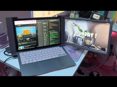 FQQ 14" Dual Screen Laptop Extender Monitor - Plug & Play | UNBOXING & FULL REVIEW