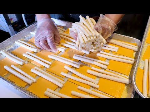 치즈 가득! 트리플 치즈 스틱, 즉석 수제 도넛, 찹쌀 핫도그, Triple Cheese Stick Donuts, Sausage corn dog, Korean Street Food
