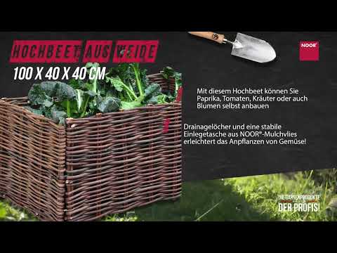Hochbeet Weide 100x40x40cm + Pflanztasche