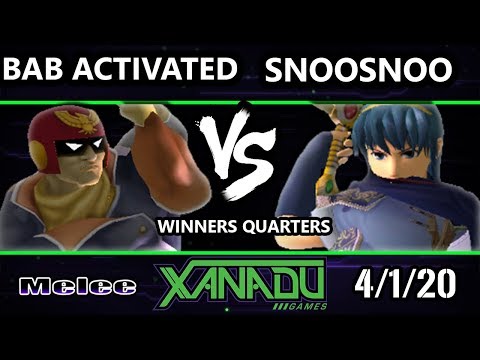 S@X 347 Online Winners Quarters - Bab Activated (Captain Falcon) Vs. SnooSnoo (Marth) Smash Melee