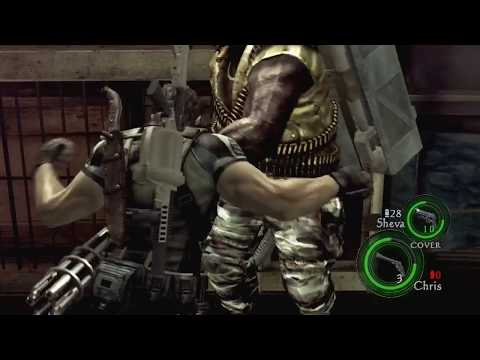 29. Resident Evil 5 Walkthrough - Professional Difficulty - Chapter 6-1 Gatling Gun Majini