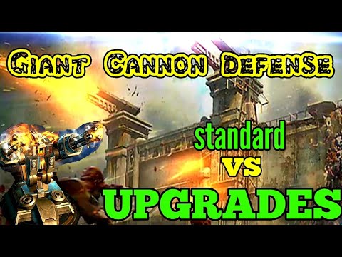 Age of Z Origins "Giant cannon defense, standard vs upgraded"