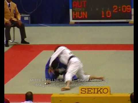 Judo WCh MITTERFELLNER A (AUT) - UNGVÁRI M (HUN) -  2005 Cairo -66kg 柔道