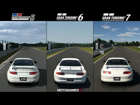 Gran Turismo 5 vs Gran Turismo 6 vs Gran Turismo 7 - Mitsubishi FTO GP Version R at Suzuka