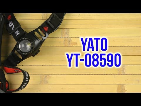 Фонарь на лоб YATO (YT-08590), 3 режима, красный свет, водонепроницаемый