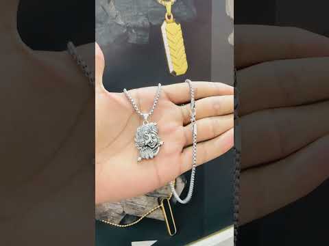 Alloy silver krishna chain pendant, 24 inch, 25 gram