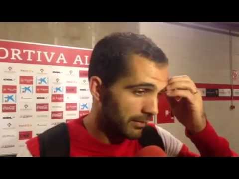 Verza (UD Almería) tras empatar con la Real (Liga BBVA)