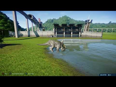 **Jurassic World Evolution: Indominus Rex vs Nasutoceratops**