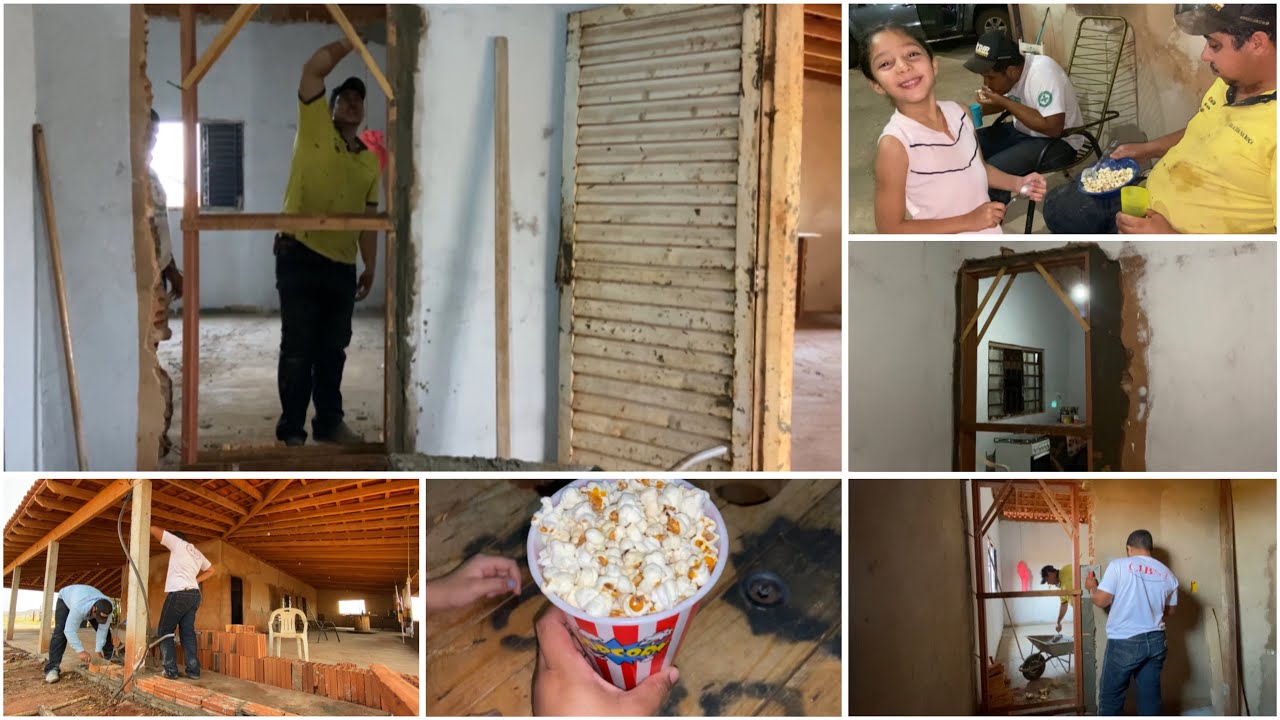 COMEÇANDO ASSENTAR OS PORTAIS NOVOS🚪😍 NOSSO DOMINGO NO SÍTIO!