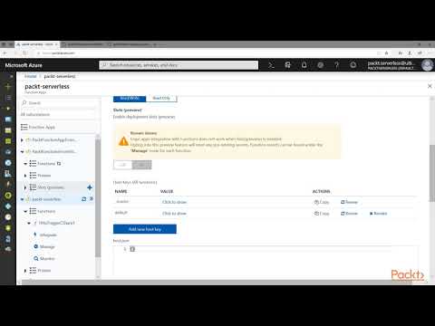 Serverless Computing with Azure Managing Deployment Slots | packtpub com