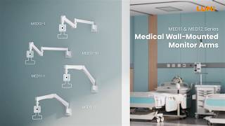 Medical Wall-Mounted Monitor Arms | MED11 & MED12 Series | LUMI