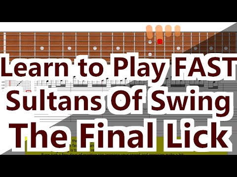 Learn to play (FAST!) Sultans Of Swing's Final Lick. A Speed Curve Training play-along exercise.