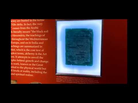 REAL EMERALD TABLETS PF THOTH TABLET .... IN A MUSEUM