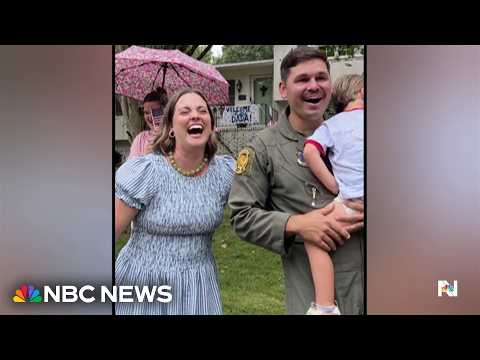 Neighborhood celebrates homecoming of National Guardsman after deployment