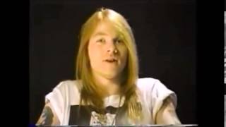 Axl Rose 1988 MTV Interview on One in a Million