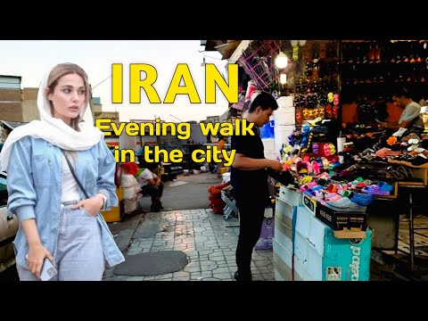IRAN - Walking tour In Shiraz City 2022 Evening Walk ایران : پیاده روی در مرکز شهر شیراز