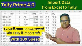 Import Data From Excel to Tally Prime 4.0 | Excel का डाटा Tally Prime में Import कैसे करें
