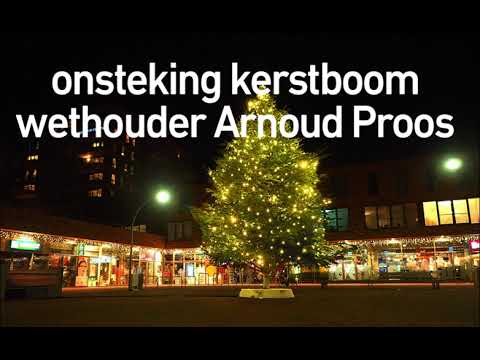 Ontsteking lichtjes kerstboom Van Hogendorpkwartier