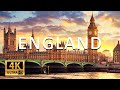 FLYING OVER ENGLAND  (4K UHD) - Calming Music With Stunning Natural Landscape Videos | 4K Ultra HD