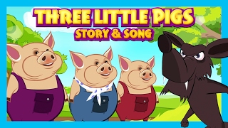 THREE LITTLE PIGS Story &amp; Song For Kids || Songs and Story For Children || English Stories