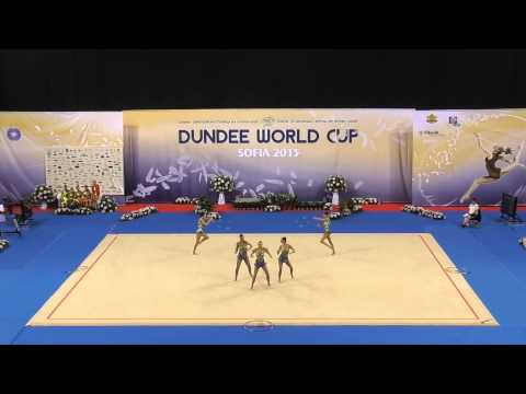 FIG RG Dundee World Cup 2015 - Bulgaria - 6 clubs + 2 hoops