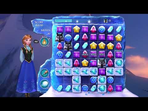 Frozen Free Fall: Snowball Fight Level 107 Walkthrough, , No Power Ups