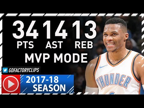 Russell Westbrook Triple-Double Full Highlights vs Jazz (2017.12.05) - 34 Pts, 14 Ast, 13 Reb, CRAZY