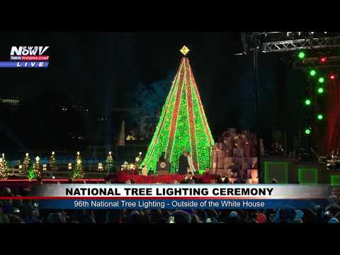 CHRISTMAS TREE IS LIT! President Trump and Melania Trump Light The 2018 National Christmas Tree