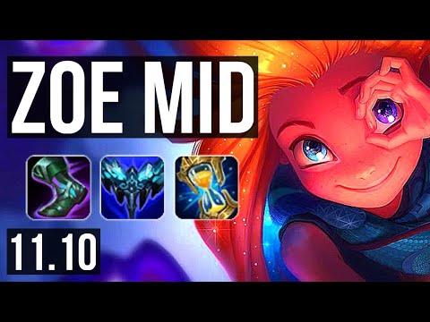 ZOE vs NOCTURNE (MID) | 9/0/13, Legendary, 400+ games | KR Grandmaster | v11.10