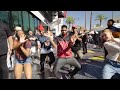 Squad Popped Up On Hollywood Blvd Flash Mob