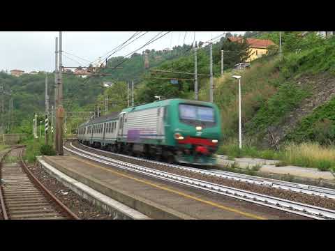 E.464 CON IL REGIONALE IN TRANSITO A MIGNANEGO (GE) 7 - 6 - 2018