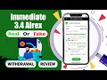 Immediate 3.4 Alrex Real or Fake in India | Review | Scam or Legit | How to BTC Withdrawal | Crypto