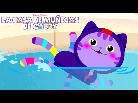 ¡DJ Musicat aprende a nadar y supera su miedo! | LA CASA DE MUÑECAS DE GABBY | Netflix