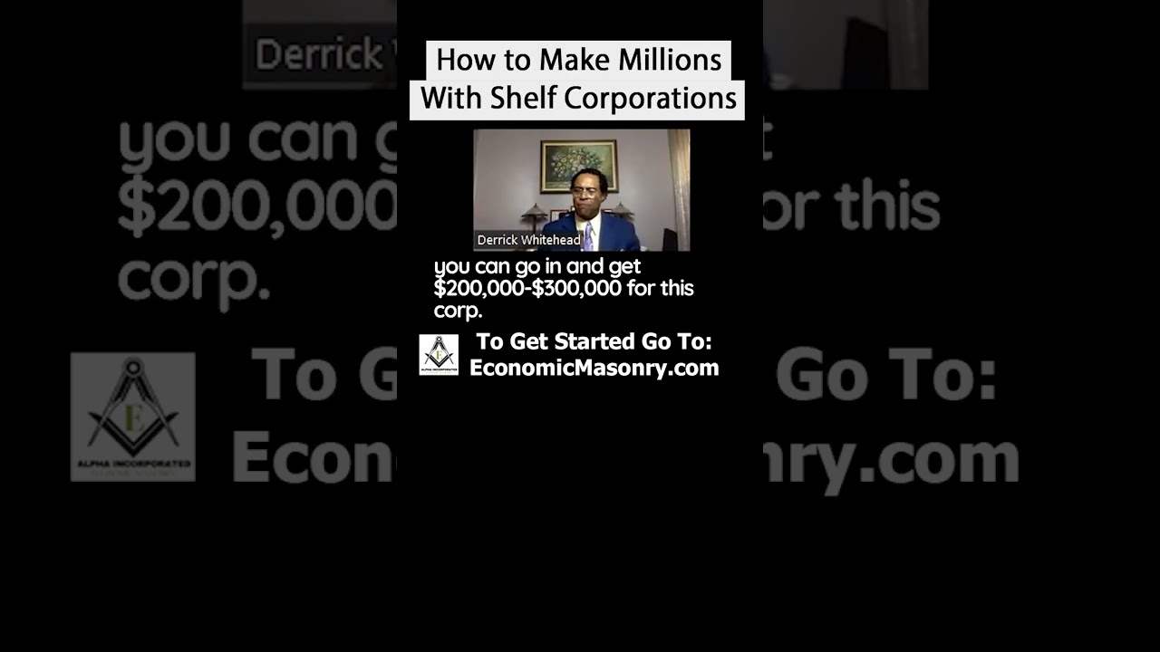 Watch My Live Webinar : How to Make Millions With Shelf Corporations