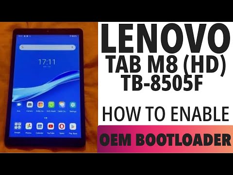 Lenovo Tab M8 (HD) TB-8505F | BOOTLOADER UNLOCK - OEM Unlocking in Developer Settings