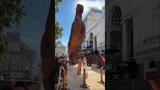 Behind the scenes on the Trojan Horse for the World Premiere of The Odyssey in London.