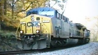 preview picture of video 'CSX 297 & 513 Patapsco State Park Train'