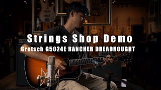 Video thumbnail for STRINGS SHOP DEMO : GRETSCH G5024E RANCHER DREADNOUGHT SUNBURST by Strings Shop