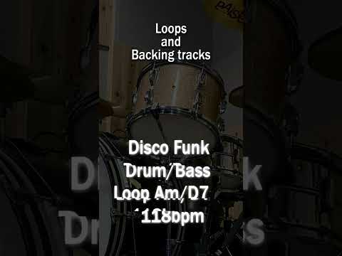 Disco Funk Drum and Bass Backing Track in Am/D7 - 118bpm #funk #disco #drums